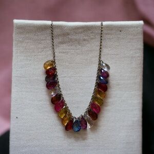 Millie d faux gemstone statement necklace